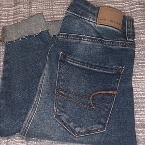 brand new dark high waisted american eagle